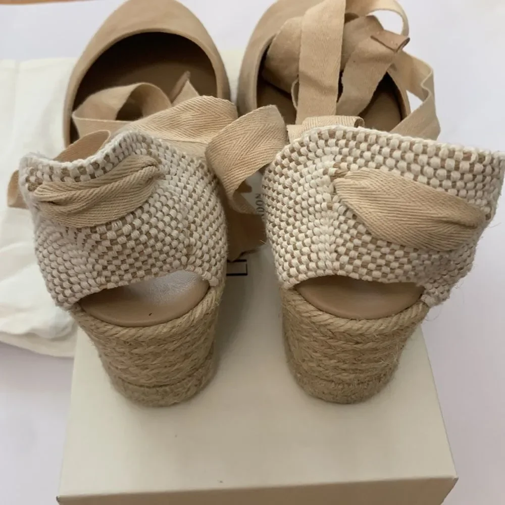 LK Bennett Maureen Trench Suede Espadrilles Size 11.5